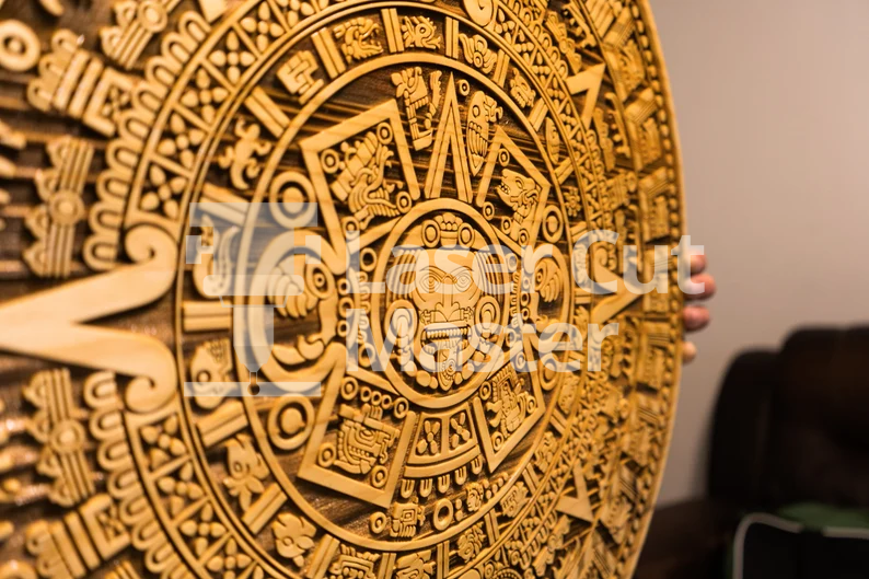 Aztec Calendar Laser Cut File - Laser Cut Master