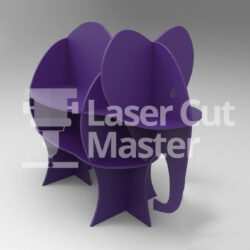 Elephant shaped furniture Laser Cut File