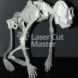 Monkey Skeleton Laser Cut File