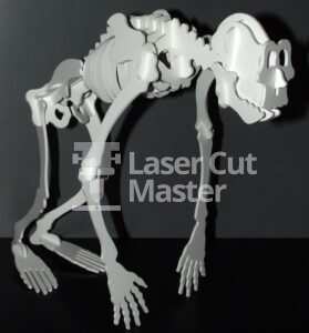 Monkey Skeleton Laser Cut File