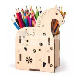 Pencil Holder in the Shape of a Horse Laser Cut File