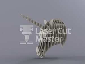 Unicorn Head Laser Cut File