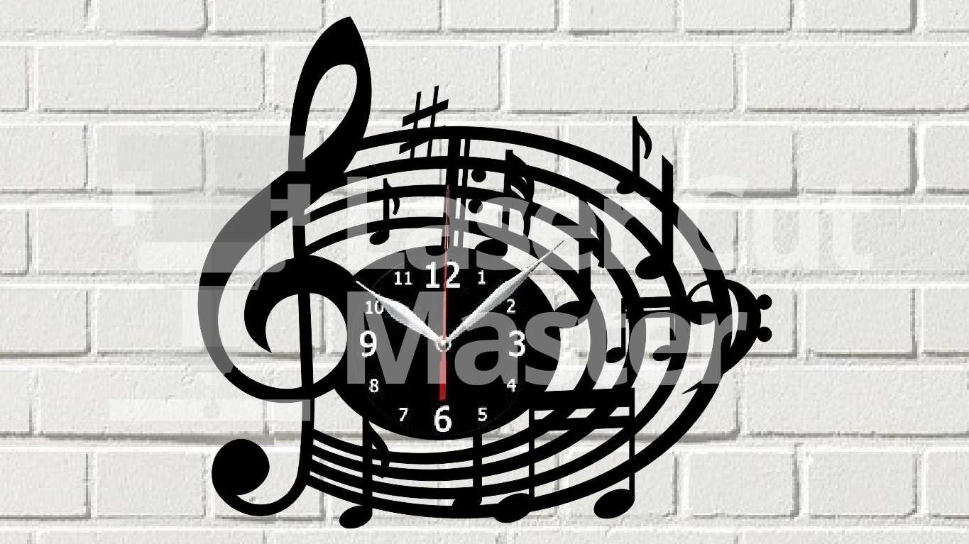 Music clock Laser Cut File