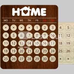 Calendar 2 Laser Cut File