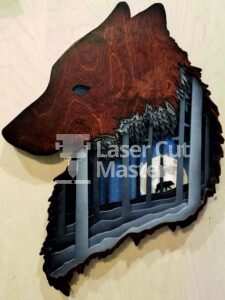 Wolf picture Laser Cut File