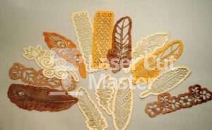 feathers and leaves laser cut file