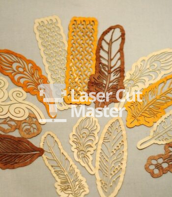 feathers and leaves laser cut file