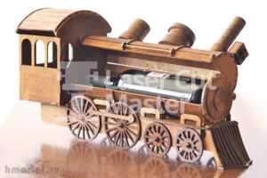 Locomotive wine holder