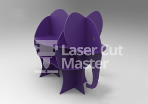 Elephant shaped furniture Laser Cut File