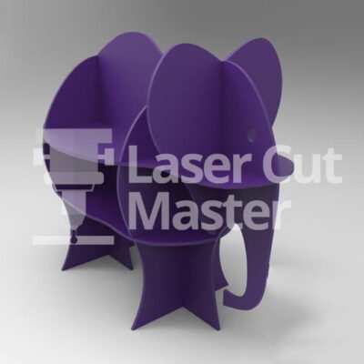 Elephant shaped furniture Laser Cut File