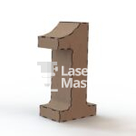 3D Numbers Laser Cut File