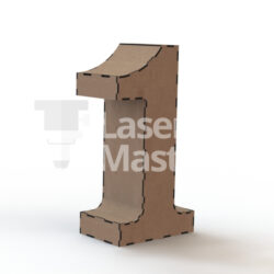 3D Numbers Laser Cut File