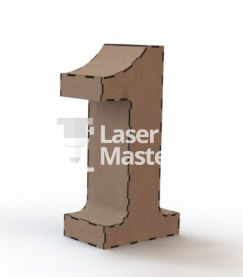 3D Numbers Laser Cut File