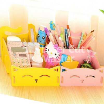 Organizer with Cat Shape Laser Cut File