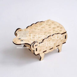 Sheep-shaped Box Laser Cut File