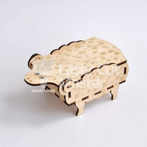Sheep-shaped Box Laser Cut File