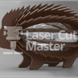 Porcupine Lamp Laser Cut File