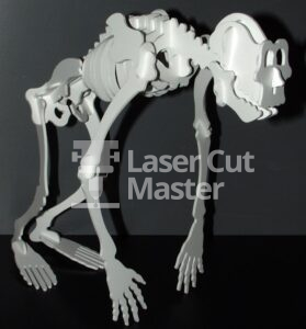 Monkey Skeleton Laser Cut File
