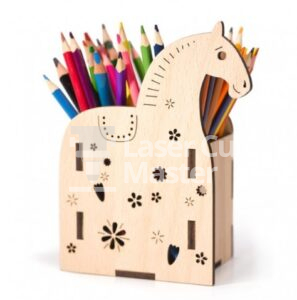 Pencil Holder in the Shape of a Horse Laser Cut File