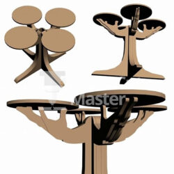 Trunk-shaped Table Laser Cut File