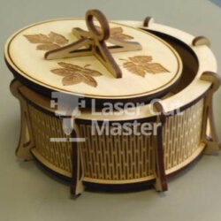 Round box with lid Laser Cut File