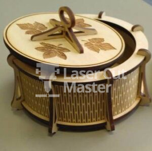 Round box with lid Laser Cut File