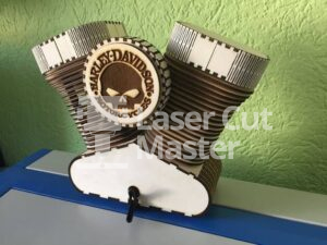 Motorcycle engine Laser Cut File