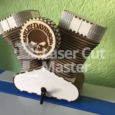 Motorcycle engine Laser Cut File