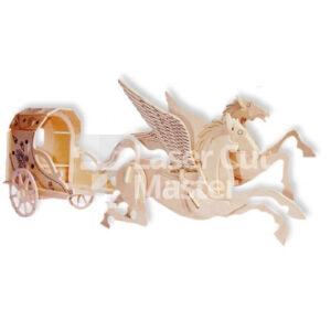 Horse with Cart Laser Cut File