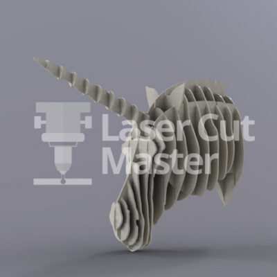 Unicorn Head Laser Cut File