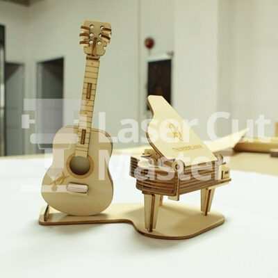 Guitar and Piano Laser Cut File
