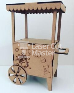 Popcorn cart Laser Cut File