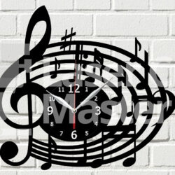 Music clock Laser Cut File
