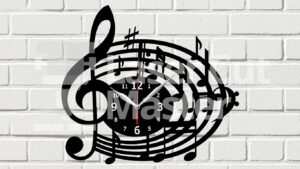 Music clock Laser Cut File