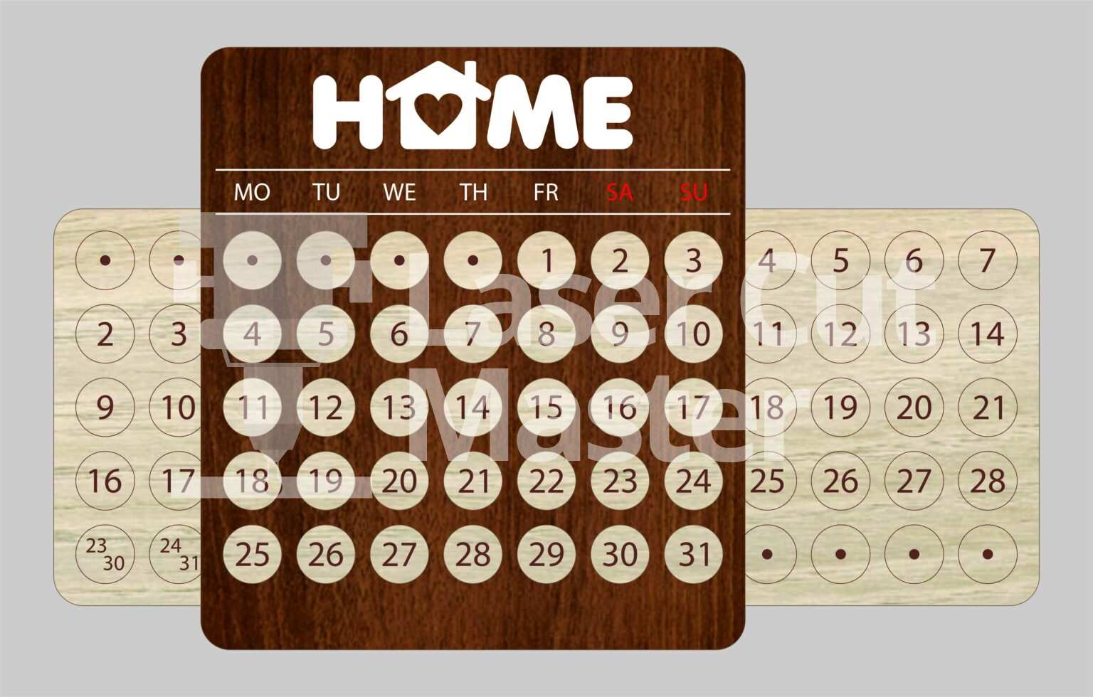 Calendar 2 Laser Cut File | Laser Cut Master