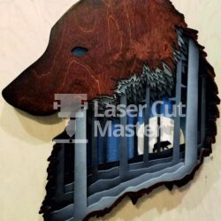 Wolf picture Laser Cut File