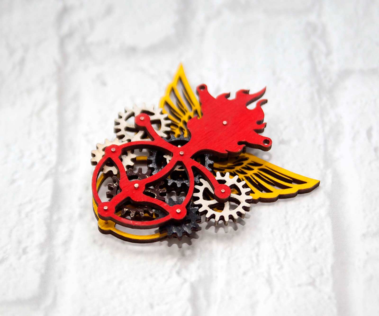 Laser cut keychains set
