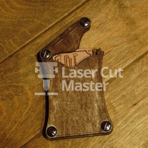 Card holder with embroidery Laser Cut File