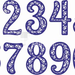 Simple numbers Laser Cut File