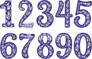 Simple numbers Laser Cut File