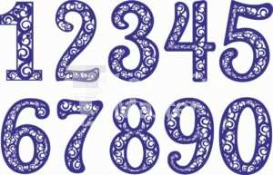 Simple numbers Laser Cut File