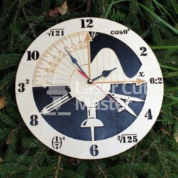 Math clock Laser Cut File