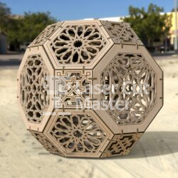 Geometric cube Laser Cut File