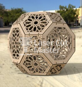 Geometric cube Laser Cut File
