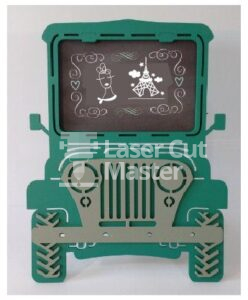 Jeep portrait frame Laser Cut File