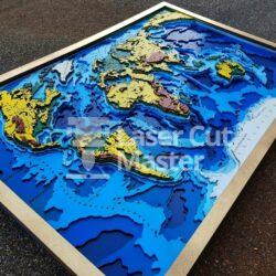 World map Laser Cut File