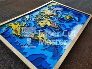 World map Laser Cut File
