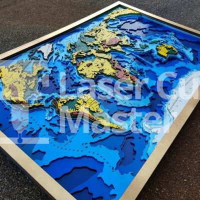 World map Laser Cut File
