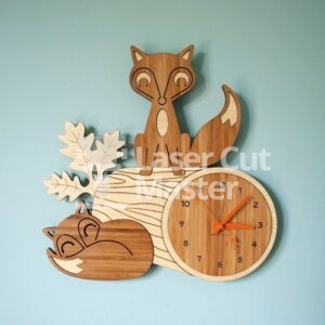 Fox clock Laser Cut File