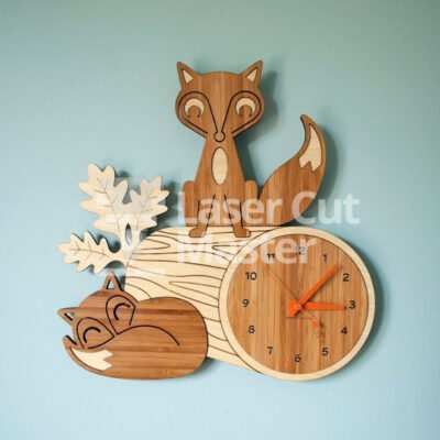 Fox clock Laser Cut File